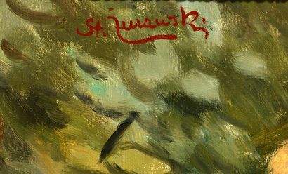 null ZURAWSKI, Stanislaw (1889-1976)
Jeune femme nue
Huile sur toile 
Signée en haut...
