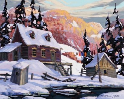 null HORIK, Vladimir (1939-)
"Bienvenue en Charlevoix", 1986
Oil on canvas
Signed...