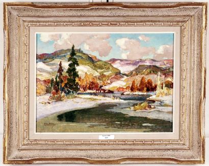null PERRIGARD, Hal Ross ARCA (1891-1960)
"Open stream - springtime"
Signed on the...