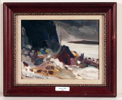 null TREMBLAY, Louis (1949-)
"Cap aux Corbeaux"
Oil on masonite
Signed on the lower...