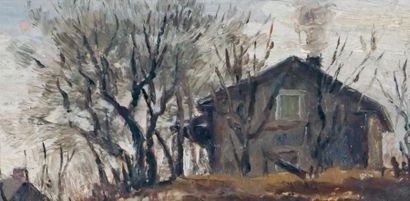 null FRANCHÈRE, Joseph-Charles (1866-1921)
Untitled
Oil on board
Signed on the lower...
