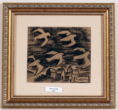 null DALLAIRE, Jean-Philippe (1916-1965)
Birds
Charcoal on paper
Signed on the lower...