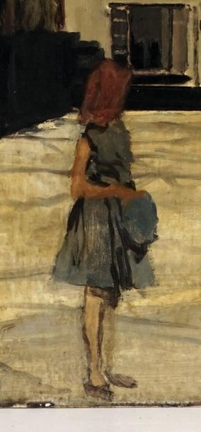null SHOWELL, Willliam (1903-1984)
Woman in front of house
Oil on board
Signed on...