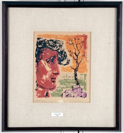 null BEAULIEU, Paul Vanier (1910-1996)
Men and tree
Monotype on paper
Signed on the...