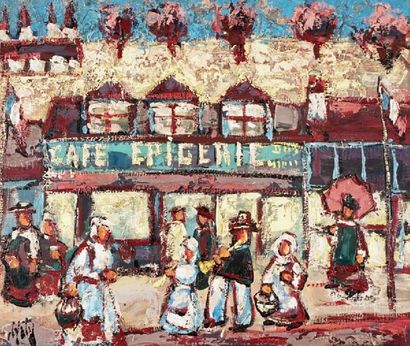 null D'ANTY, Henry Maurice (1910-1998) 
"L’épicerie" 
Oil on canvas 
Signed on the...