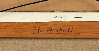 null L'ARCHEVÊQUE, André (1923-)
"Au pâturage"
Huile sur toile
Signée en bas à gauche...