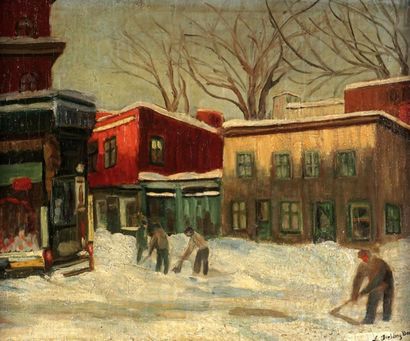 null FIELDING-DOWNES, Lionel (1900-1972)
Montreal after the storm
Oil on masonite
Signed...
