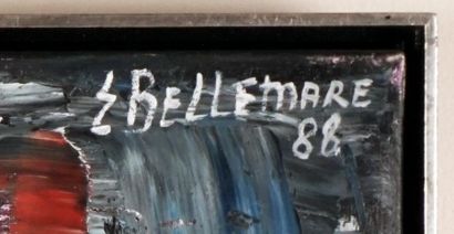 null E. BELLEMARE (Actif XXe)
"Aurores Boréales"
Acrylique sur toile
Signée et datée...