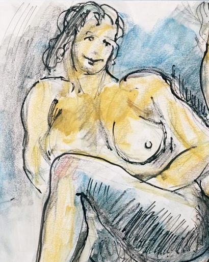 null TATOSSIAN, Armand (1951-2012)
Femmes nues
Technique mixte sur papier
Signée...