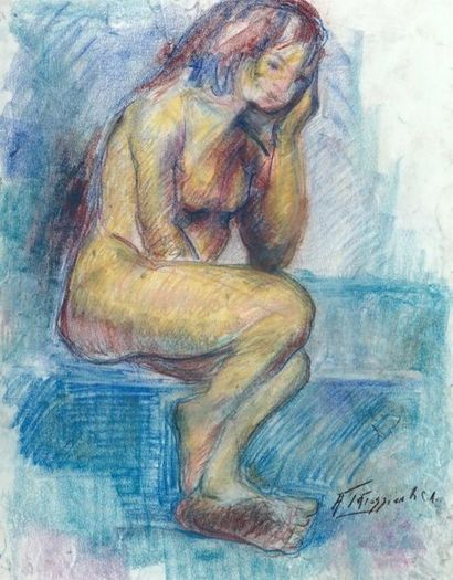 null TATOSSIAN, Armand (1951-2012)
Nude
Mix media on paper
Signed on the lower right:...