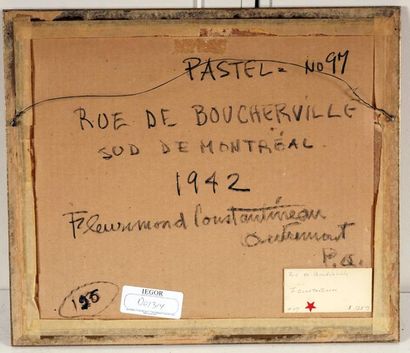 null CONSTANTINEAU, Fleurimond (1905-1981)
"Rue de boucherville", 1942
Pastel sur...