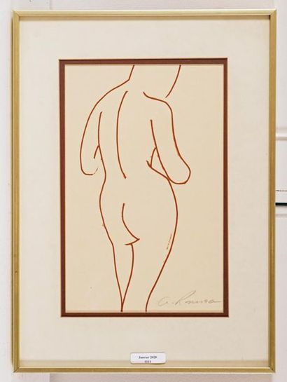 null ROUSSEAU, Albert (1908-1982)
Nude
Pen on paper
Signed on the lower right: a....