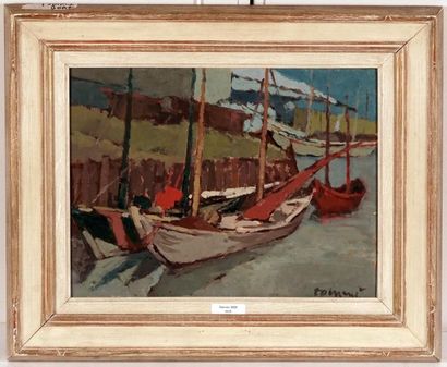 null TOMMI, Alberto (1917-1960)
Barques
Huile sur panneau
Signée en bas à droite:...