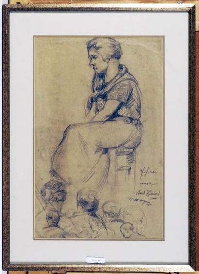 null DUGUAY, Rodolphe (1891-1973)
Portrait
Fusain sur papier
Signée en bas à droite:...