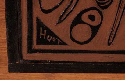 null HUET, Jacques (1932-)
Untitled
Set of two sculpted wood low-reliefs
Signed on...