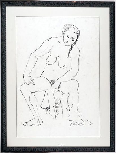 null TATOSSIAN, Armand (1951-2012)
Nude
Ink on paper
Signed on the lower right: A....