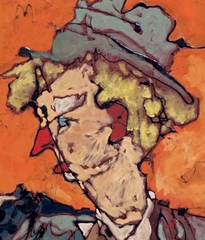 null CATTON, Pierre (Né 1903)
"Clowns"
Acrylique sur isorel
Signée en bas à droite:...