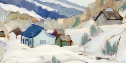 null VINCELETTE, Roméo (1902-1979)
"Winter / MTS."
Huile sur toile
Signée et datée...