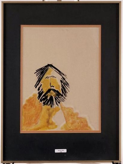 null ST-PIERRE, Georges (1927-1985)
Barbu
Encre
40,5x30,5cm - 16x12"