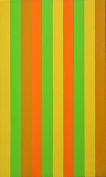 null MOLINARI, Guido (1933-2004)
"Mutation rythmique tri-vert"
Acrylic on canvas
Signed...