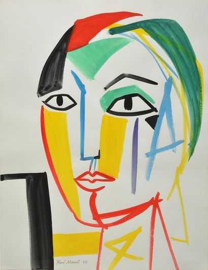 null MARCIL, René (1917-1993)
Untitled
Gouache on paper
Signed and dated on the lower...