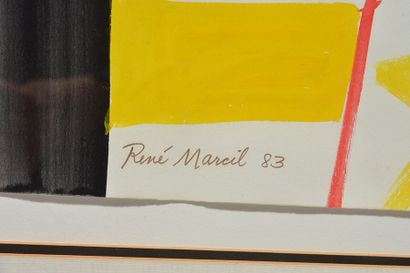 null MARCIL, René (1917-1993)
Sans titre
Gouache sur papier
Signée et datée en bas...