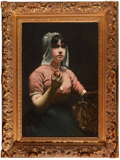 null PEEL, Paul (1860-1892)
"Frances with the Apple"
Oil on canvas
Signed, dated...