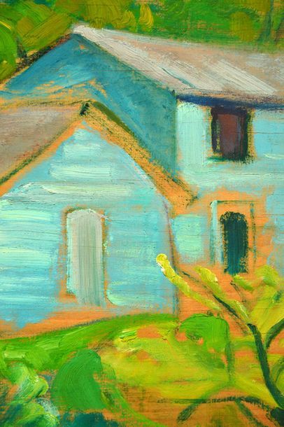 null SAVAGE, Anne Douglas (1896-1971)
Untitled (houses)
Oil on board
Signed on the...