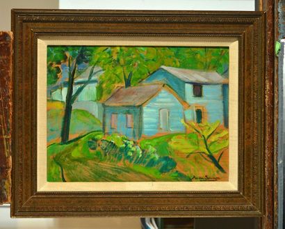 null SAVAGE, Anne Douglas (1896-1971)
Untitled (houses)
Oil on board
Signed on the...