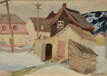 null RICHARD, René Jean (1895-1982)
Maisons, Baie St. Paul
Huile sur isorel
Signée...