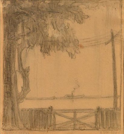 null LEDUC, Ozias (1864-1955)
Untitled
Lead pencil on paper
Signed on the lower left:...