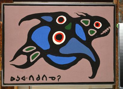 null MORRISSEAU, Norval (1931-2007)
Untitled (chimera)
Acrylic on canvas
Sigature...