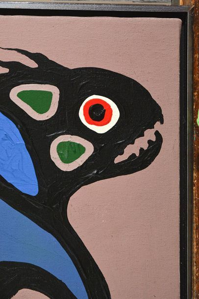 null MORRISSEAU, Norval (1931-2007)
Untitled (chimera)
Acrylic on canvas
Sigature...