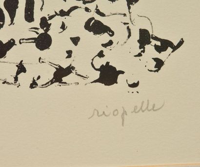 null RIOPELLE, Jean-Paul RCA (1923-2002)
"Ou un ours est chassé debout", 1985-1989
Lithographie...