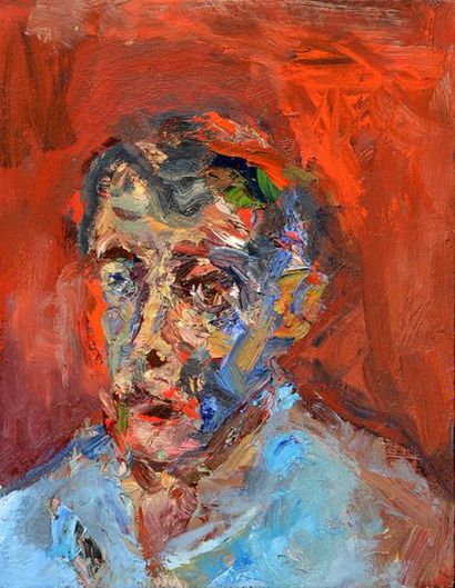 null SMITH, Michael (1951-)
"Portrait #28a"
Oil on board
Titled and dated on the...