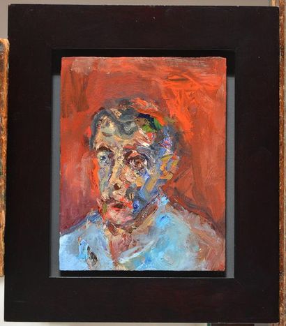 null SMITH, Michael (1951-)
"Portrait #28a"
Oil on board
Titled and dated on the...