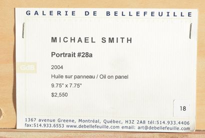 null SMITH, Michael (1951-)
"Portrait #28a"
Huile sur panneau
Titrée et datée au...
