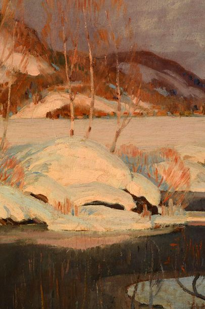 null BEAMENT, Thomas Harold (1898-1984)
Ruisseau en hiver
Huile sur carton
Signée...