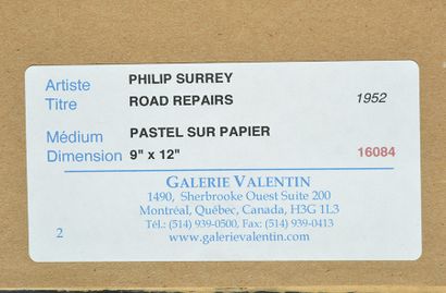 null SURREY, Phillip Henry Howard (1910-1990)
"Road repairs", 1952
Pastel

Provenance:
Galerie...