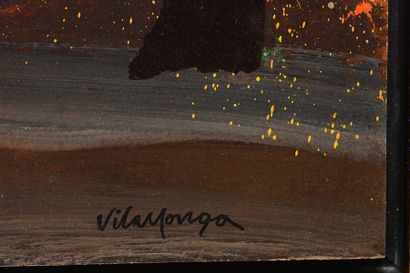 null DE VILALLONGA, Jesus Carlos (1927-)
"L'attente"
Oil on masonite
Signed on the...