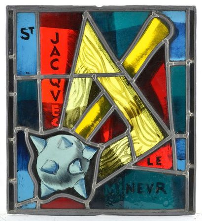 null INGRAND, Max (1908-1969)
Ensemble of seventeen (17) stained glass panels representing...