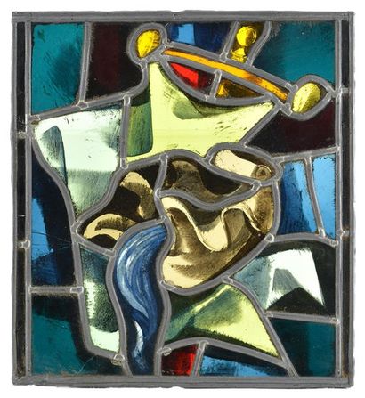 null INGRAND, Max (1908-1969)
Ensemble of seventeen (17) stained glass panels representing...