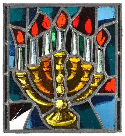 null INGRAND, Max (1908-1969)
Ensemble of seventeen (17) stained glass panels representing...
