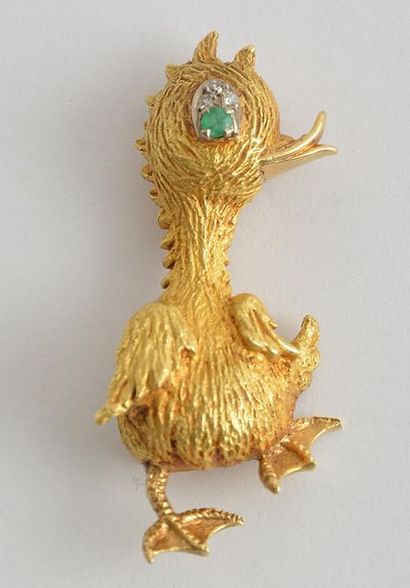 null BROOCH DUCK 18K GOLD IN THE STYLE OF VAN CLEEF ARPELS
Brooch stylizing a duck...