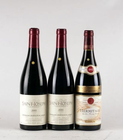 null Saint-Joseph 2005, 2007 (Chave) Hermitage 2002 (Guigal) - 3 bouteilles
