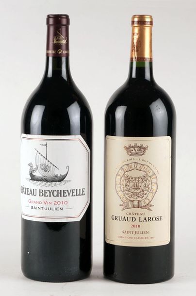 null Château Gruaud Larose 2010 Château Beychevelle 2010 - 2 magnums