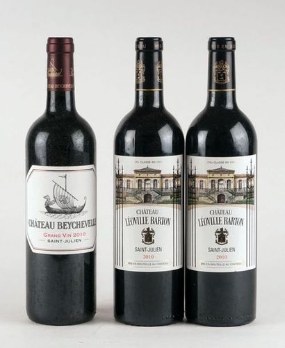 null Château Léoville Barton 2010 Château Beychevelle 2010 - 3 bouteilles