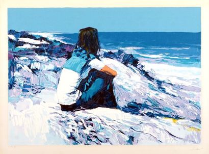 null SIMBARI, Nicola (1927-2012)
"White Beach"
Sérigraphie
Signée et tampon de l'artiste...