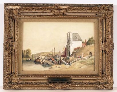 null PROUT, Samuel (1783-1852)
"Town on the Meuse"
Watercolour
Monogramm on the lower...