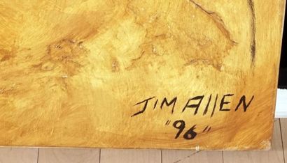 null ALLEN, Jim (1922-)
Sans titre
Huile sur toile
Signée et datée en bas à droite:
Jim...